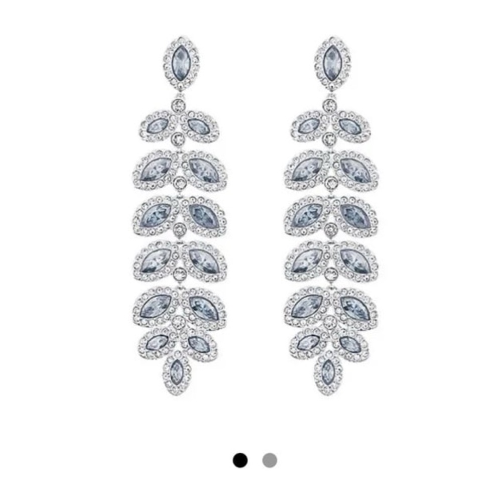 Swarovski Silver and Blue Earrings